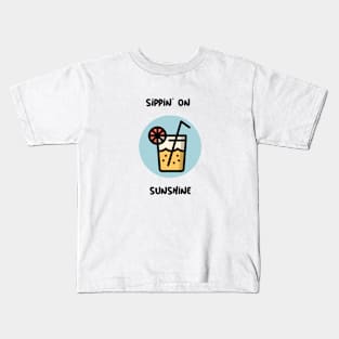 Sippin' on Sunshine Summer Kids T-Shirt